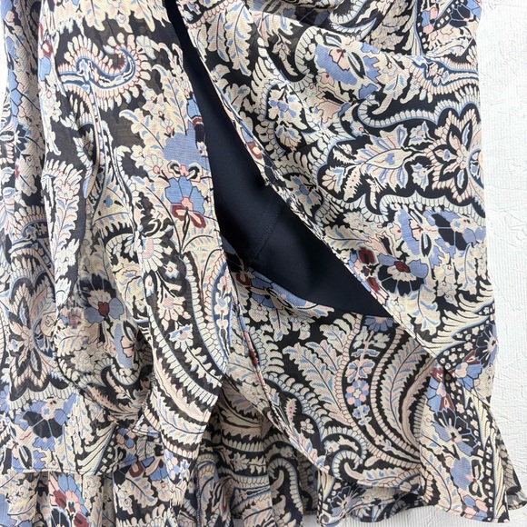 Chaps Chiffon Paisley Print Asymmetrical Skirt Sz Large 34” Waist VTG 90s Y2K - Picture 4 of 8